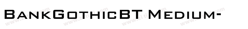BankGothicBT Medium字体转换